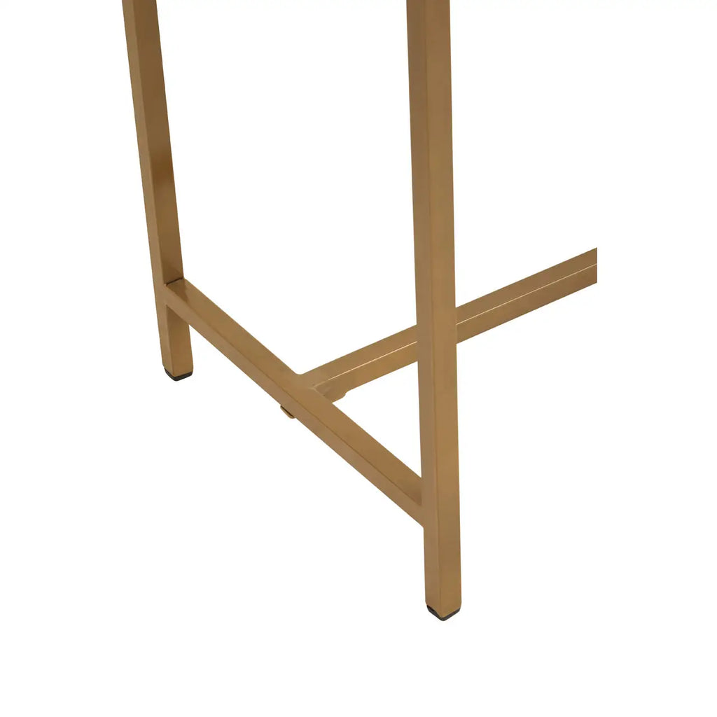 Fusion Console Table With Gold Finish Legs