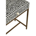 Fusion Console Table With Gold Finish Legs
