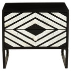Fusion Two Drawer Side Tables with Bone Inlay