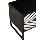 Fusion Two Drawer Side Tables with Bone Inlay