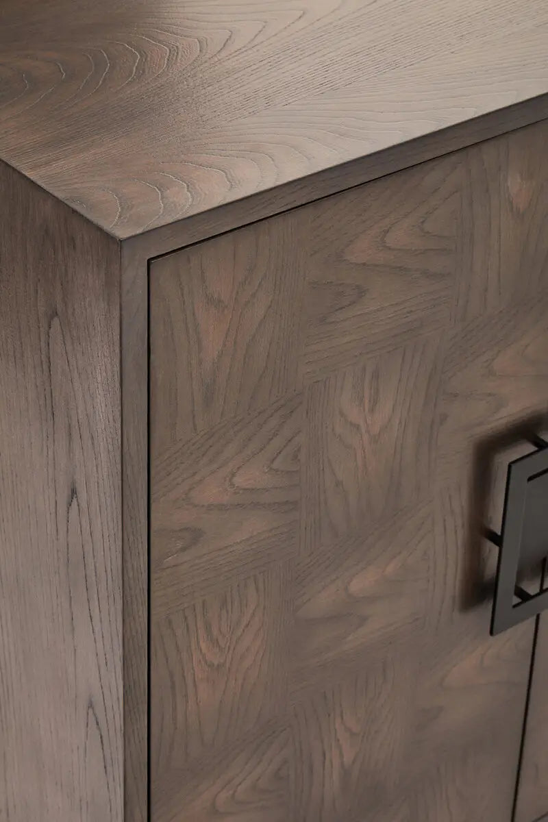 Dimaro 4 Door Antique Grey Sideboard.