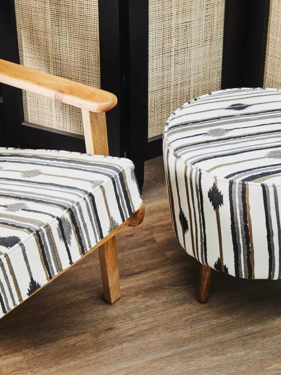 Cefena Armchair With Flared Arms