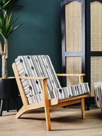 Cefena Armchair With Angular Arms