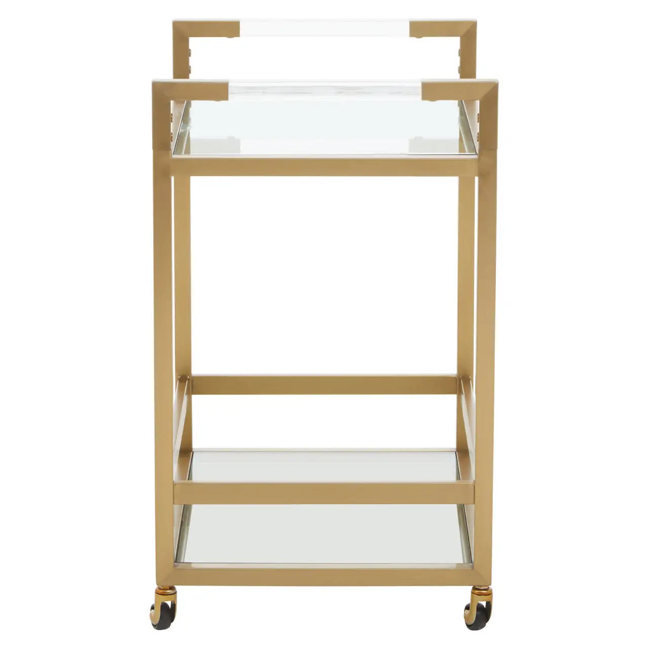 Vogue Matte Gold Two Tier Butler Trolley