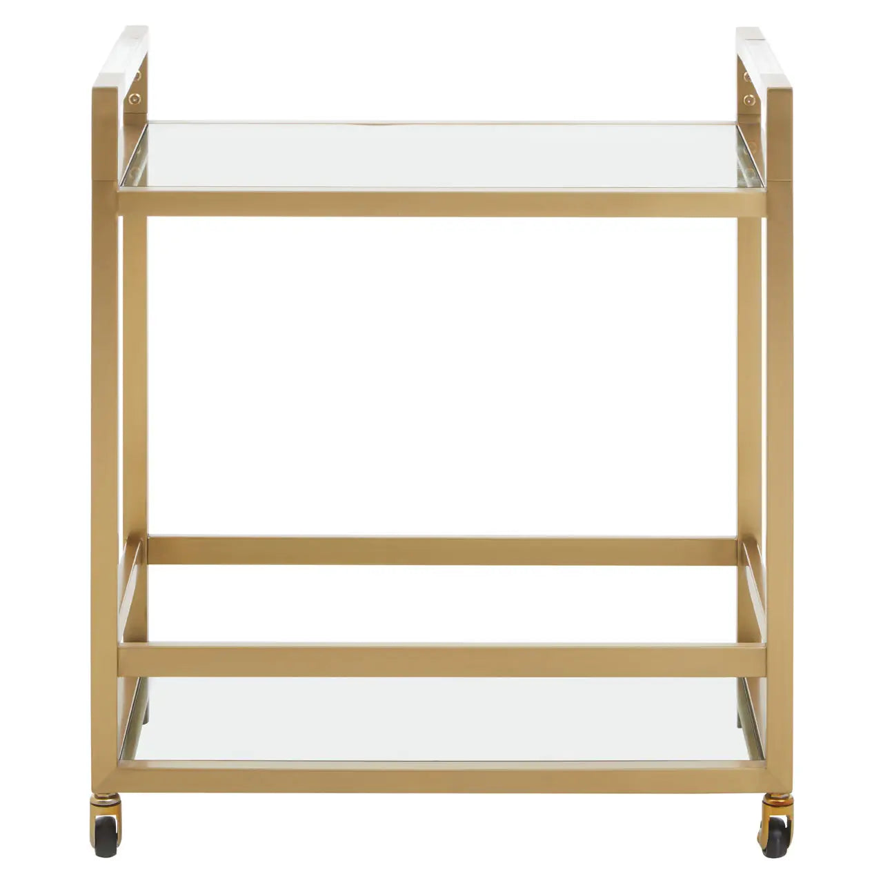 Vogue Matte Gold Two Tier Butler Trolley