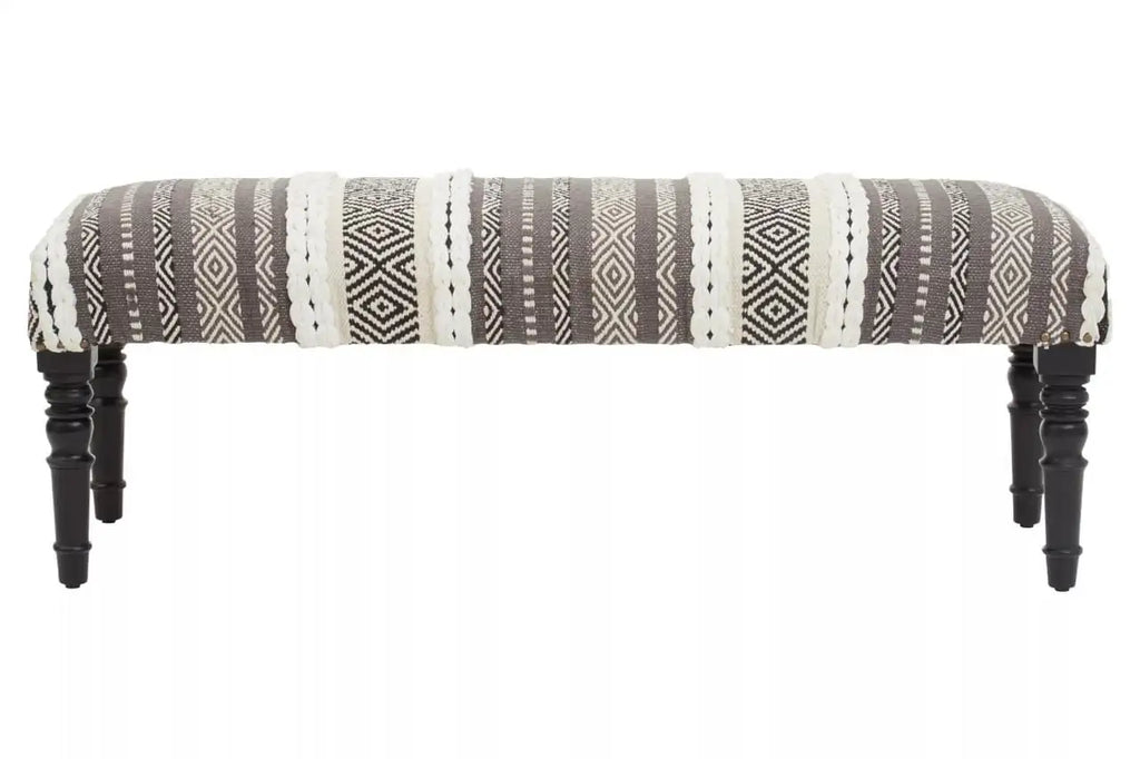 Cefena Grey And White Bench