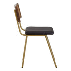 Buffalo Black Leather Dining Chair