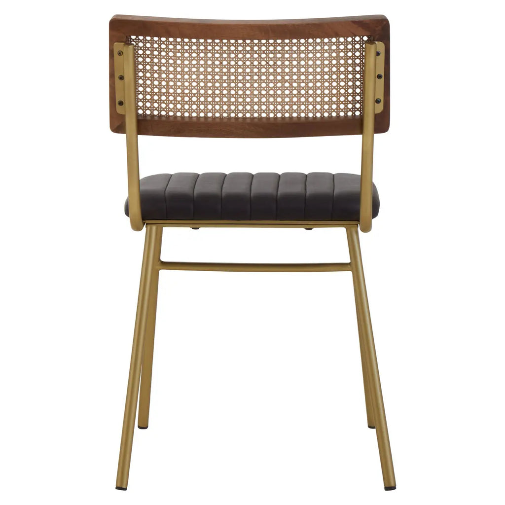 Buffalo Black Leather Dining Chair