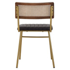 Buffalo Black Leather Dining Chair