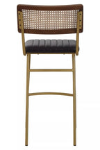 Buffalo Black Leather Bar Chair