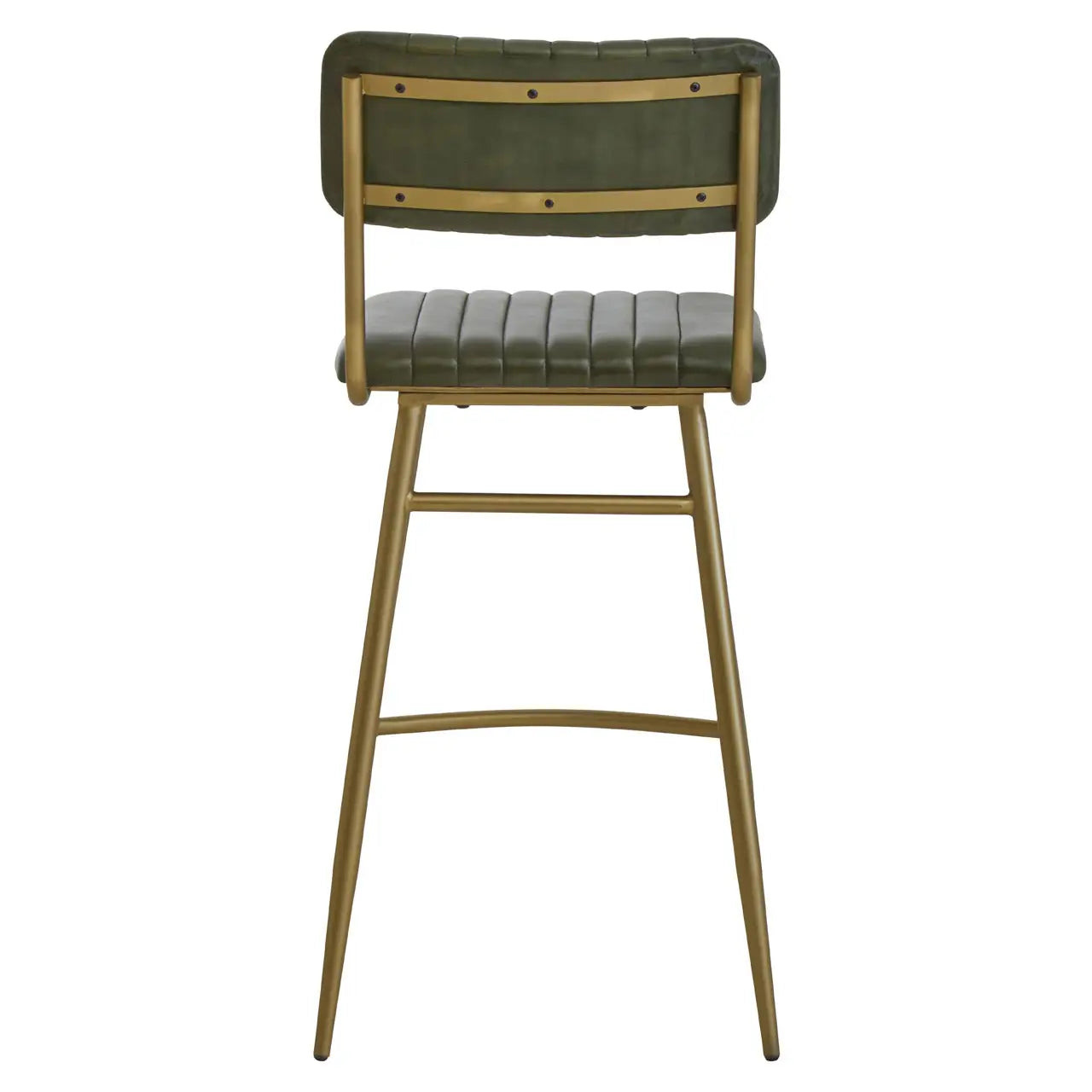 Buffalo Green Leather Bar Chair