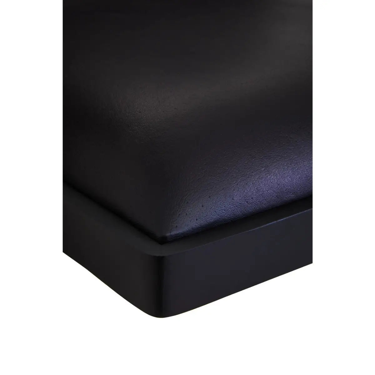 Buffalo Black Leather Armchair With Wood Frame