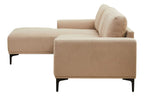 Toulon 3 Seat Natural Fabric Right Chaise Sofa