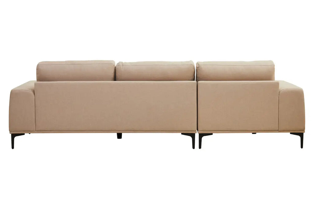 Toulon 3 Seat Natural Fabric Right Chaise Sofa