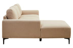 Toulon 3 Seat Natural Fabric Right Chaise Sofa