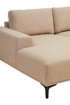 Toulon 3 Seat Natural Fabric Right Chaise Sofa