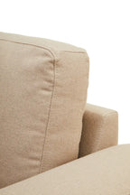 Toulon 3 Seat Natural Fabric Right Chaise Sofa