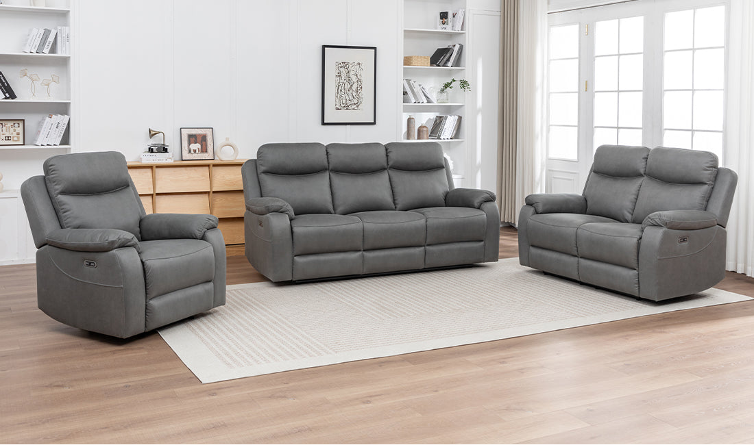 Corvan 3 Seater Sofa Charcoal