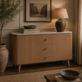 Ashford Natural Marble & Wood Extra Large Sideboard
