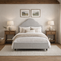QUINCE LIGHT GREY DOUBLE BED