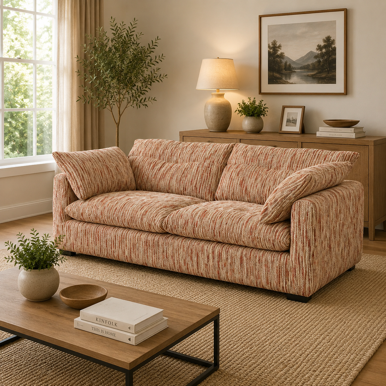 Quetta Sofa Rust Beige 2 Seater