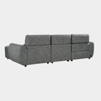 Turin Electric Recliner Sofa Charcoal Left Hand Corner