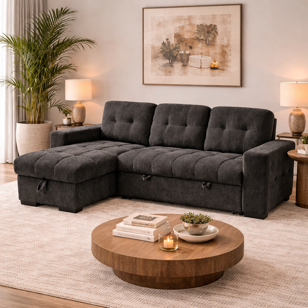Palermo Universal Corner Sofabed Grey
