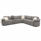 Bicester Electric Recliner Sofa Grey Large Corner
