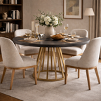Bredon Dining Table Faux Dark Concrete Table