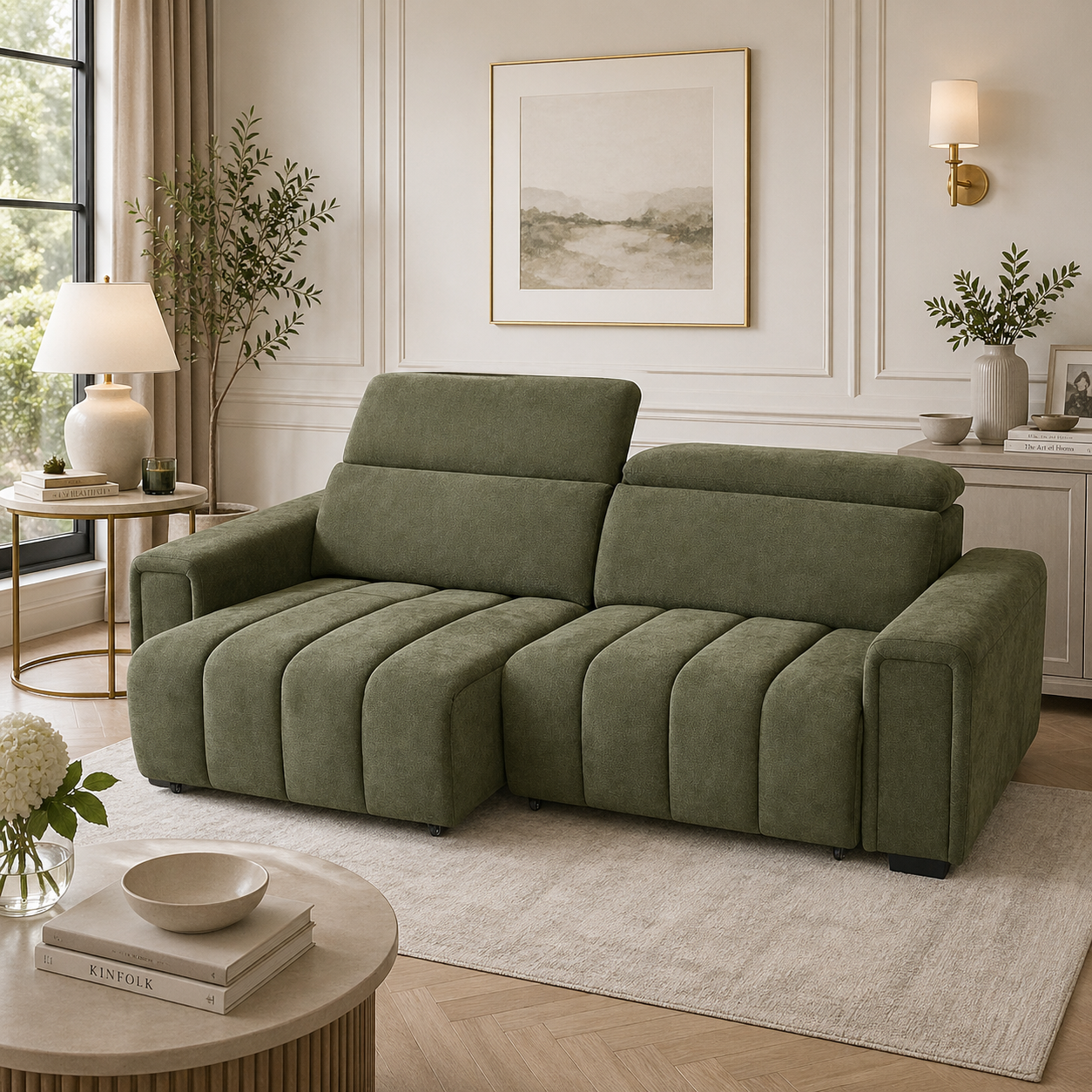 Molly Electric Sofabed Green 3 Seater