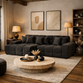 Jacob Sofa Black Left Hand Facing Corner