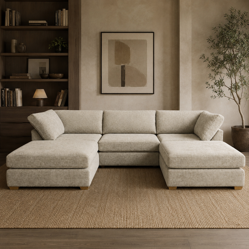 Model 49 - U shaped Sofa Enzo Stone