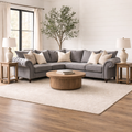 Windsor Fullback Sofa Grey Large Corner