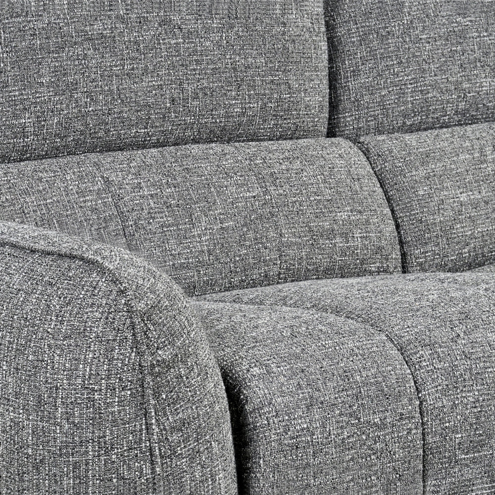Turin Electric Recliner Sofa Charcoal Left Hand Corner