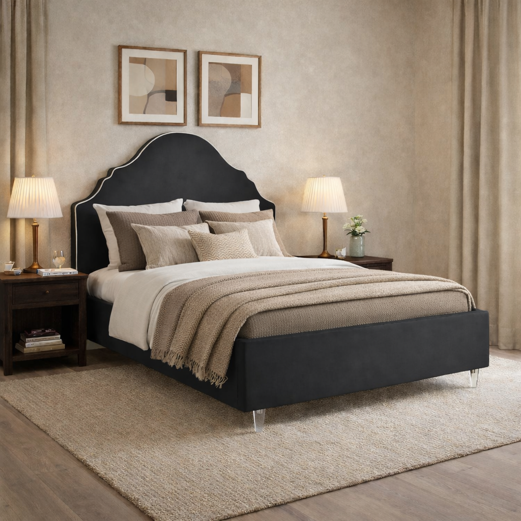 Quince Onyx King Size Bed