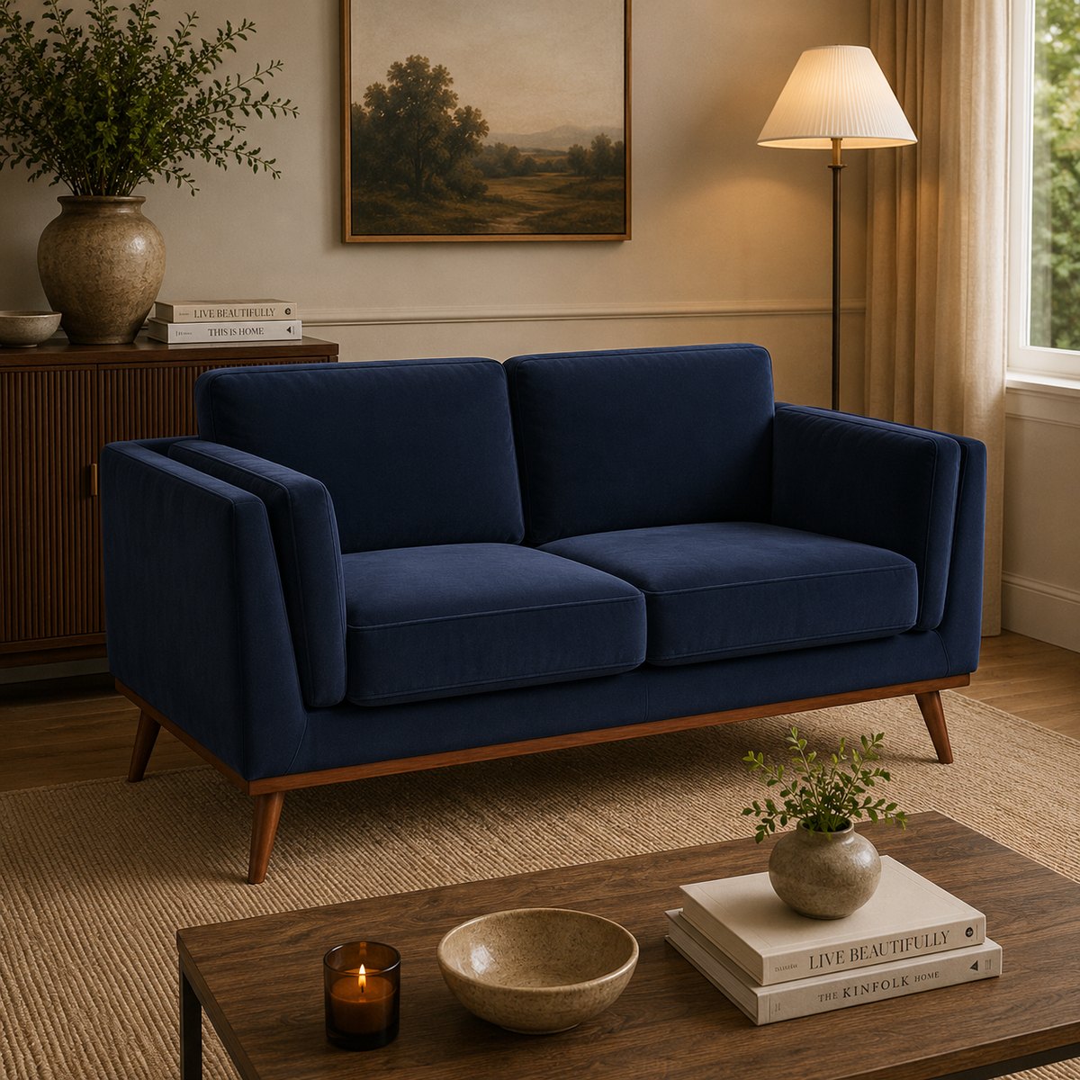Mickey 2 seat Sofa Midnight Blue