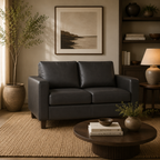 Model 28 - 2 Seater Sofa PU Black