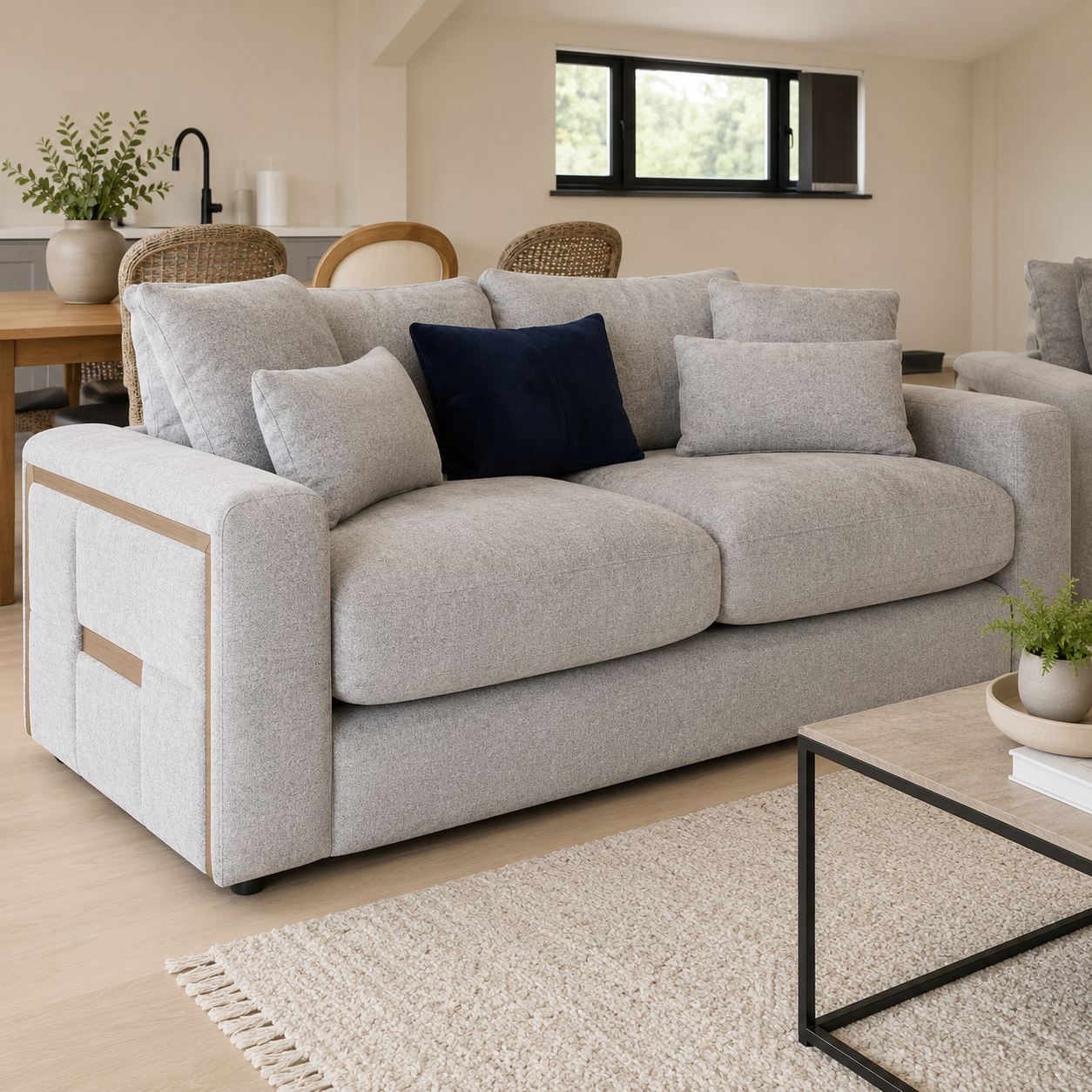 Jupiter Sofa Grey 3 Seater