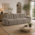 Dallas Electric Sofabed Mushroom 3 Seater