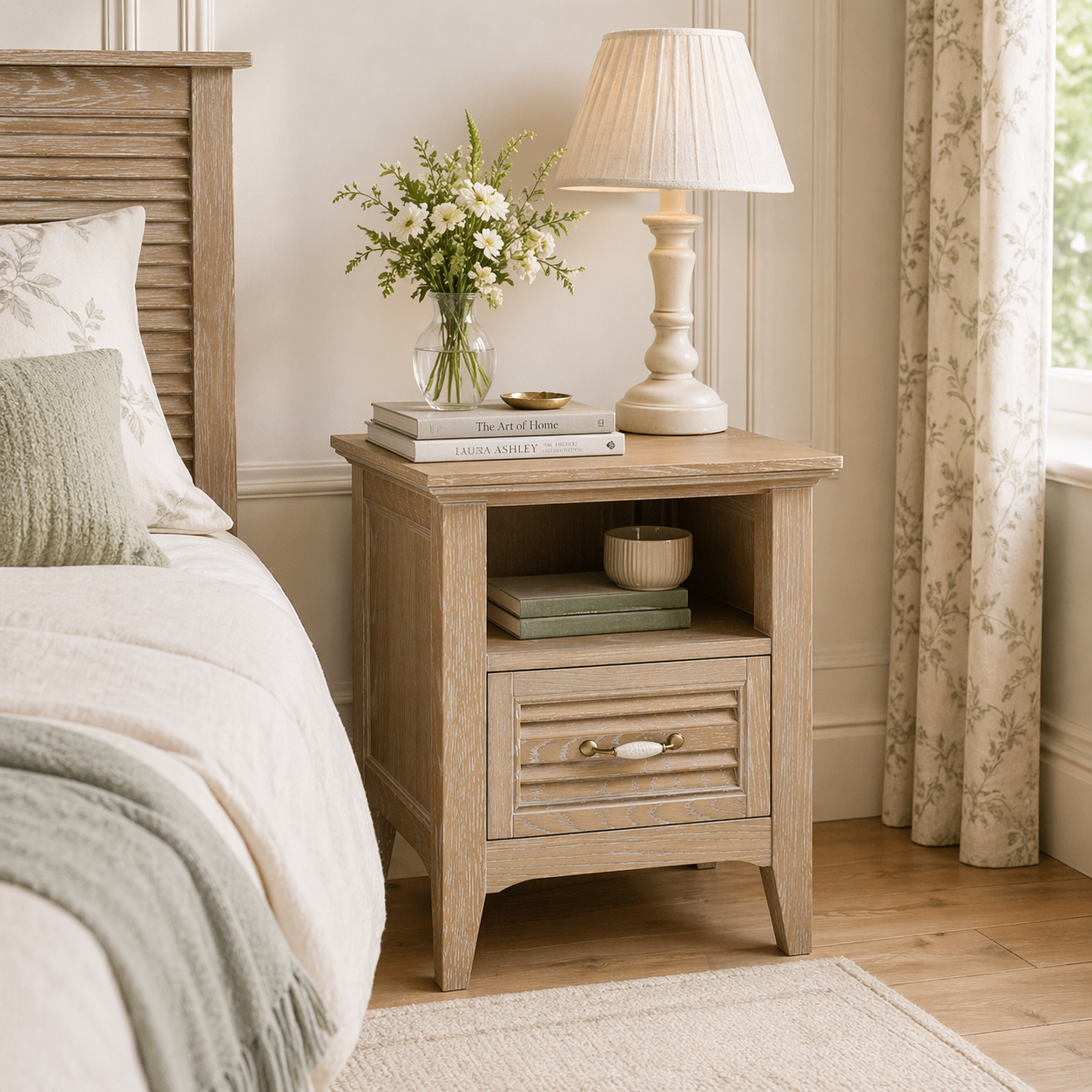 Ennis Oak & Ash 1 Drawer Bedside Chest