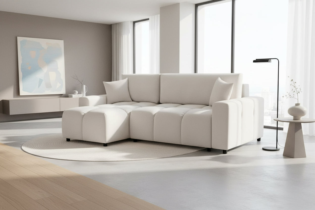 Luki Sofa Bed Beige Universal Corner