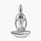 Silver Metal Sitting Yoga Pose Ornament