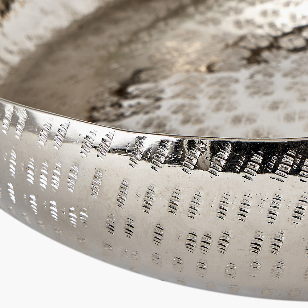 Silver Hammered Metal Bowls