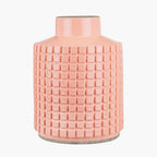 Malone Apricot Stoneware Square Design Vase