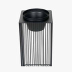 Black Metal Strut Planter Large