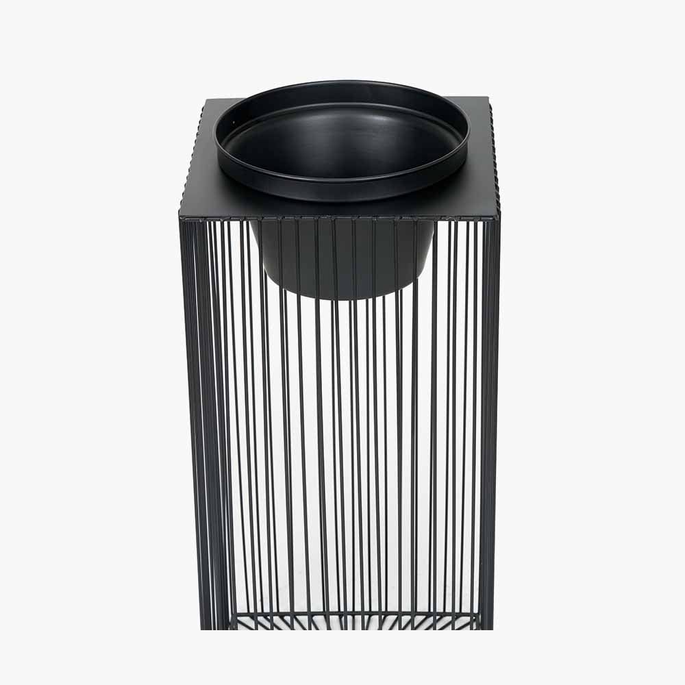 Black Metal Strut Planter Large