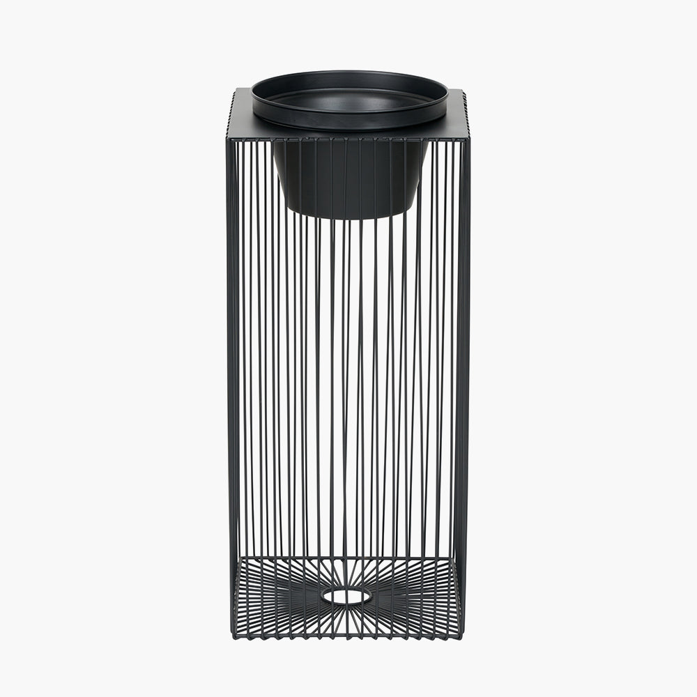 Black Metal Strut Planter Large