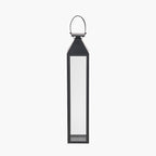 Black Stainless Steel and Glass Large Tall Lantern