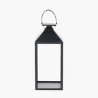 Black Stainless Steel and Glass Large Lantern