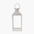 Silver Stainless Steel and Glass Large Lantern
